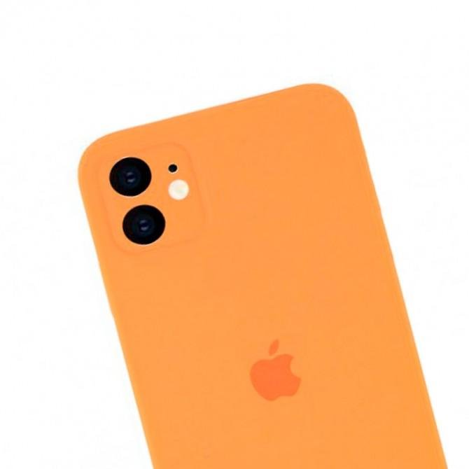 Оригінальний силіконовий чохол для iPhone 11 Помаранчевий FULL (with camera protection)-1