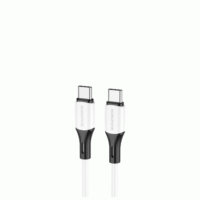 Кабель Borofone BX79 Type-C/Type-C 60W White 1m