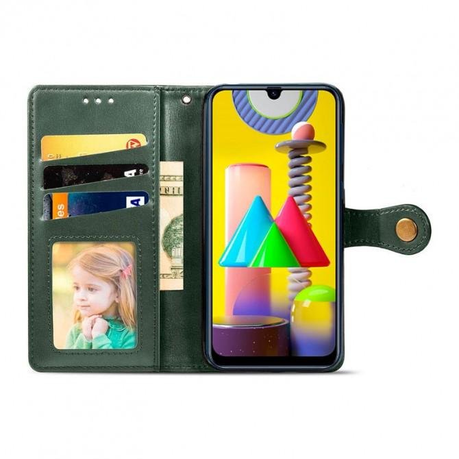 Чехол-книжка GETMAN Gallant for Samsung A10s Green-1