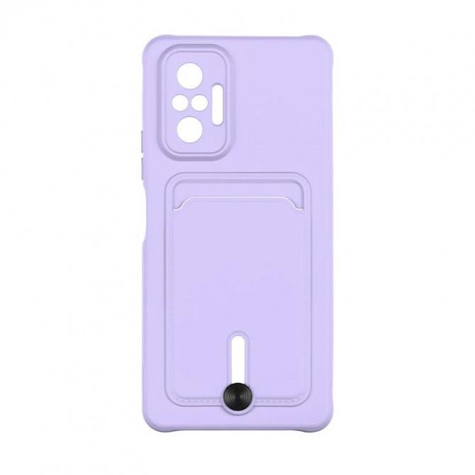 Чохол TPU Colorfull Pocket Card для Xiaomi Redmi Note 10 Pro Бузковий