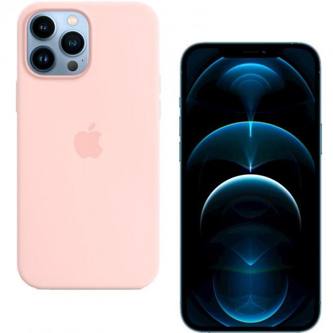Оригинальный силиконовый чехол для iPhone 12 Pro Max Светло-Розовый-1