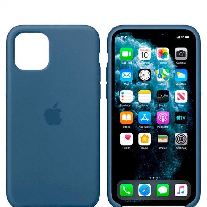Оригінальний силіконовий чохол для iPhone 14 Pro Alaskan Blue FULL-2