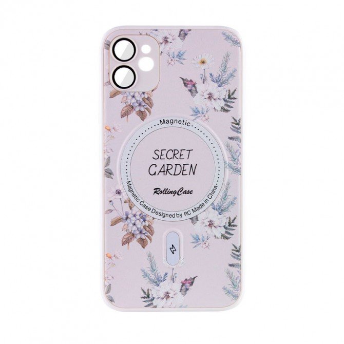 Чохол TPU+PC чохол Secret Garden with MagSafe для Apple iPhone 11 (6.1") White