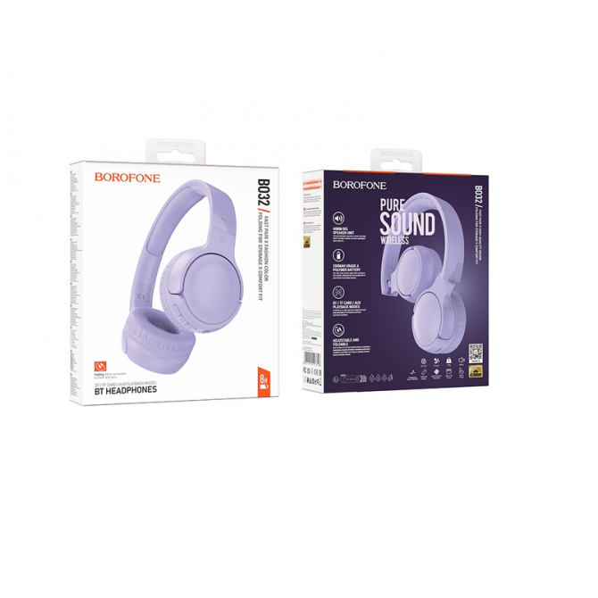 Наушники Bluetooth Headset Borofone BO32 Show Purple-1