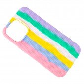 Чехол Colorfull Braided Soft Case iPhone 13 Pro Pink/Purple Чехол Colorfull Braided Soft Case iPhone 13 Pro Pink/Purple