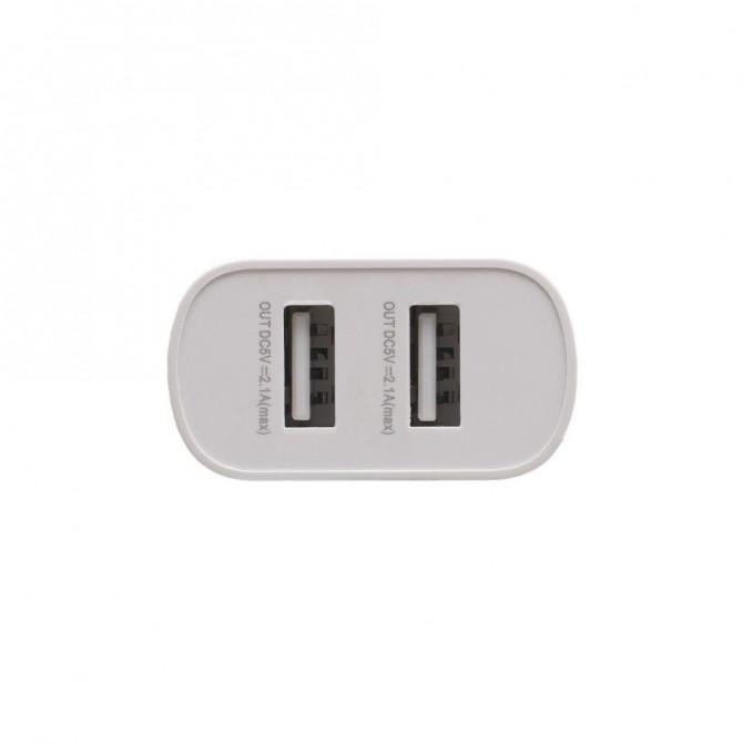 Сетевое зарядное устройство Remax 2USB White + Lightning (RP-U35)-1