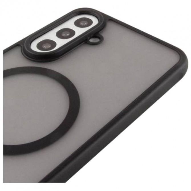 Чохол TPU+PC Lyon Frosted series with Magsafe Samsung Galaxy S26 Black-2