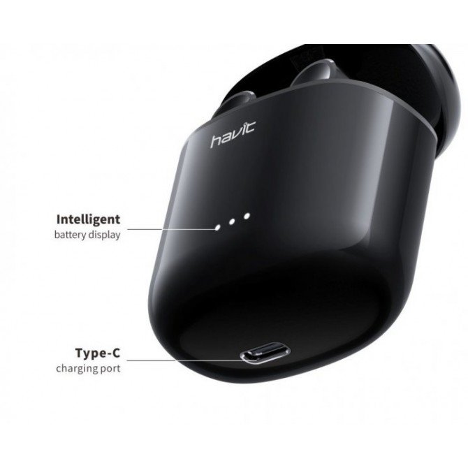 Беспроводные наушники Havit TW917 with charger case Black-2