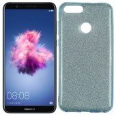 Чохол Silicone 3in1 Блискітки для Huawei P Smart Blue