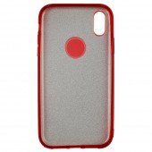 Чехол Silicone 3in1 Блёстки для iPhone Xs Max Red Чехол Silicone 3in1 Блёстки для iPhone Xs Max Red