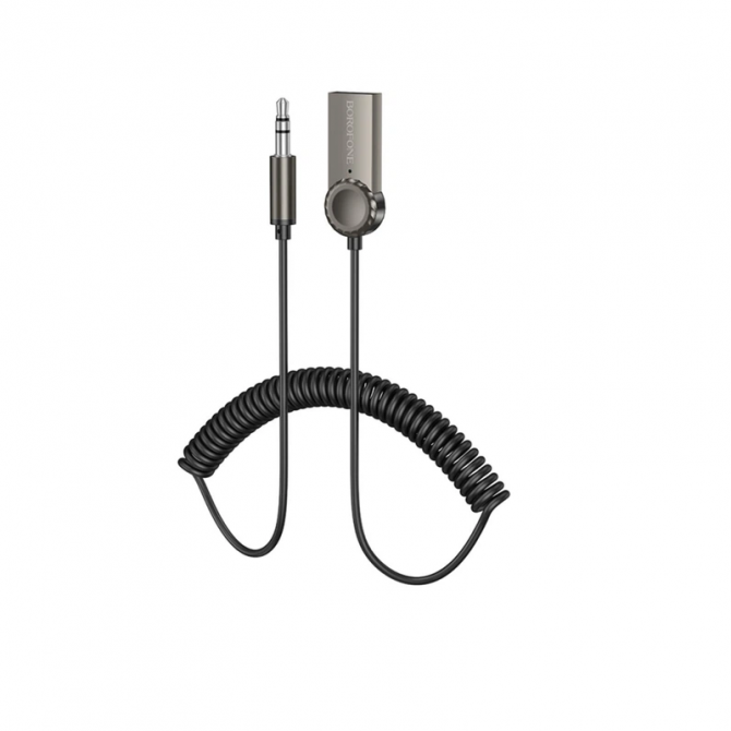 Bluetooth ресивер BOROFONE BC56 Peaceful (AUX+USB-A) Metal Gray
