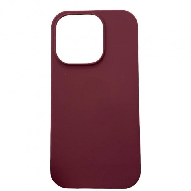 Силиконовый чехол для iPhone 15 Maroon FULL (NO LOGO)