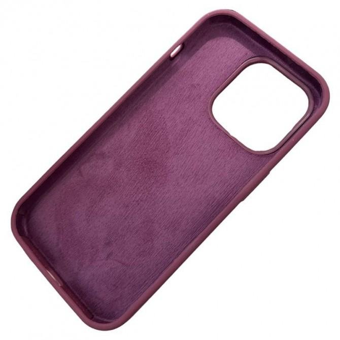 Силиконовый чехол для iPhone 15 Maroon FULL (NO LOGO)-3