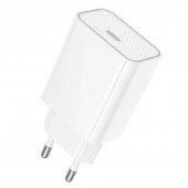Мережевий зарядний пристрій 1Type-C Hoco C143A Benefit PD20W White + Type-C to Type-C Мережевий зарядний пристрій 1Type-C Hoco C143A Benefit PD20W White + Type-C to Type-C