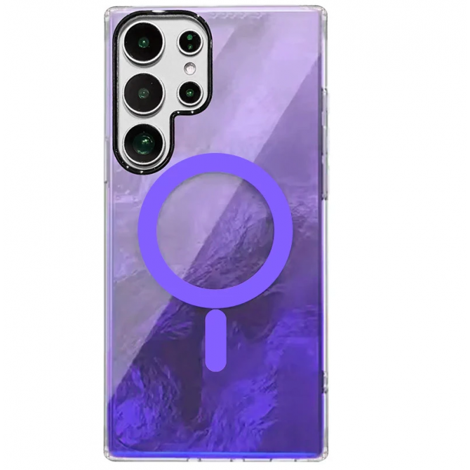 Чехол TPU Shiny Mountain (MagFit) для Samsung Galaxy S25 Plus Purple