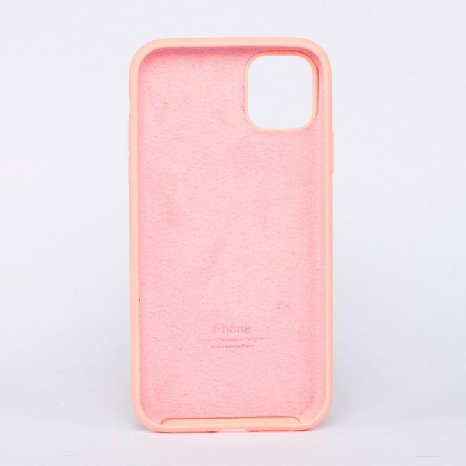 Оригинальный силиконовый чехол для iPhone 11 Светло Персиковый FULL-1