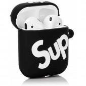 Чехол U-Like Silicone Case For Airpods Cartoon Sup Black