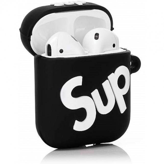 Чехол U-Like Silicone Case For Airpods Cartoon Sup Black