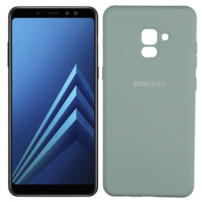 Чехол Soft Case для Samsung A730 Galaxy A8 plus 2018 Голубой FULL