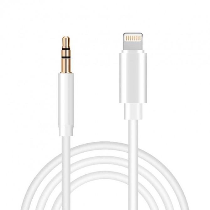 Кабель AUX XO NBR211A Lightning to 3.5" White 1m