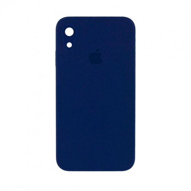 Силіконовий чохол для iPhone Xr Темно Синій FULL (SQUARE SHAPE)