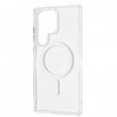Чехол силиконовый MagSafe для Samsung Galaxy S22 Ultra Прозрачный