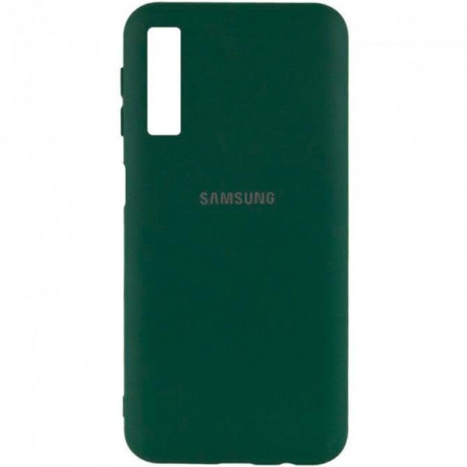 Чехол Original Soft Case Samsung A750 Galaxy A7 2018 Темно Зеленый FULL