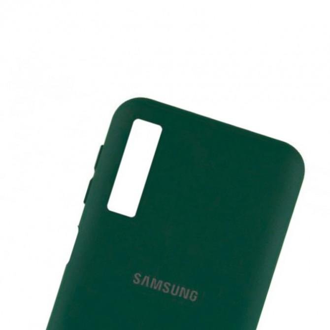 Чехол Original Soft Case Samsung A750 Galaxy A7 2018 Темно Зеленый FULL-1