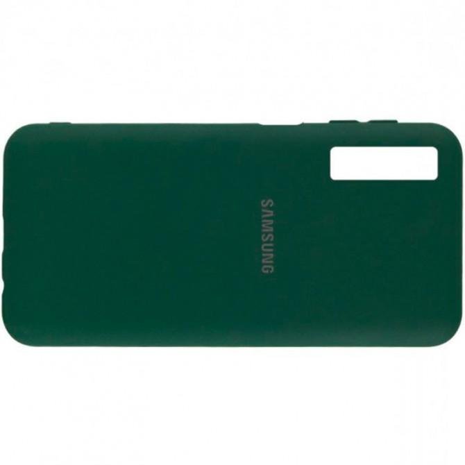 Чехол Original Soft Case Samsung A750 Galaxy A7 2018 Темно Зеленый FULL-3