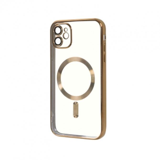Силиконовый чехол SHINING with MagSafe для iPhone 12 Золотой
