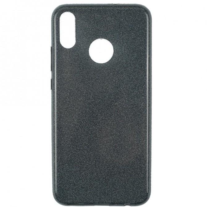 Чехол Silicone 3in1 Блёстки для Huawei Honor 8X Чёрный-1