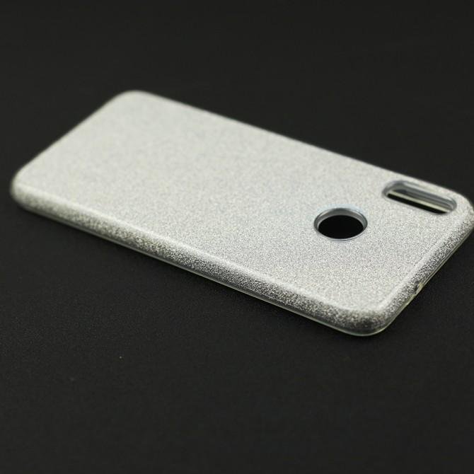 Чехол Silicone 3in1 Блёстки для Huawei Honor 8X White-3