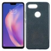 Чехол Silicone 3in1 Блёстки для Xiaomi Mi8 Lite Чёрный