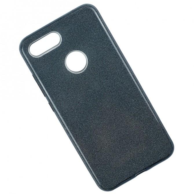 Чохол Silicone 3in1 Блискітки для Xiaomi Mi8 Lite Чорний-2