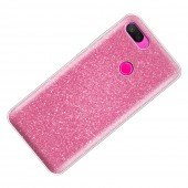 Чохол Silicone 3in1 Блискітки для Xiaomi Mi8 Lite Рожевий Чохол Silicone 3in1 Блискітки для Xiaomi Mi8 Lite Рожевий