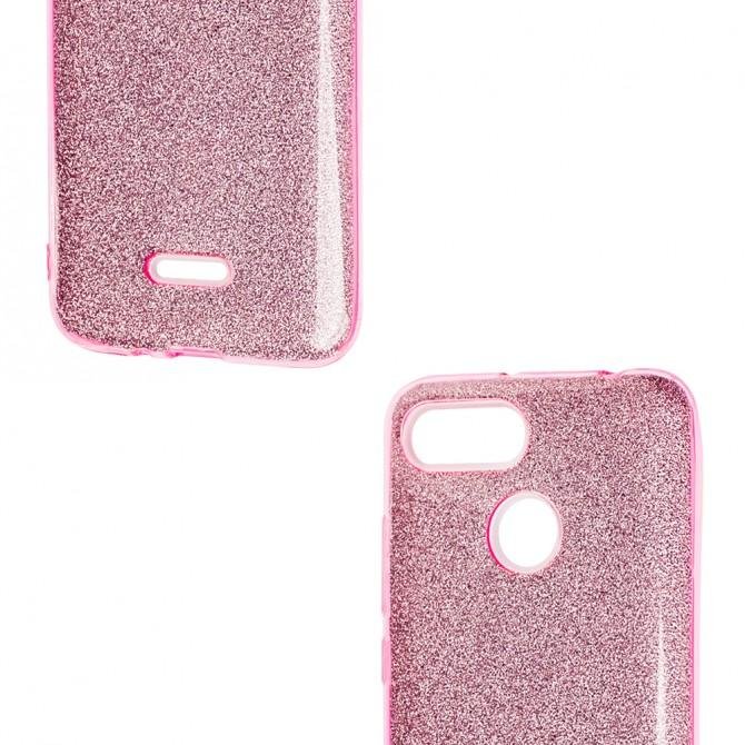 Чехол Silicone 3in1 Блёстки для Xiaomi Redmi 6 Pink-3
