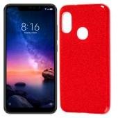 Чехол Silicone 3in1 Блёстки для Xiaomi Redmi 6 Pro/Mi A2 Lite Red