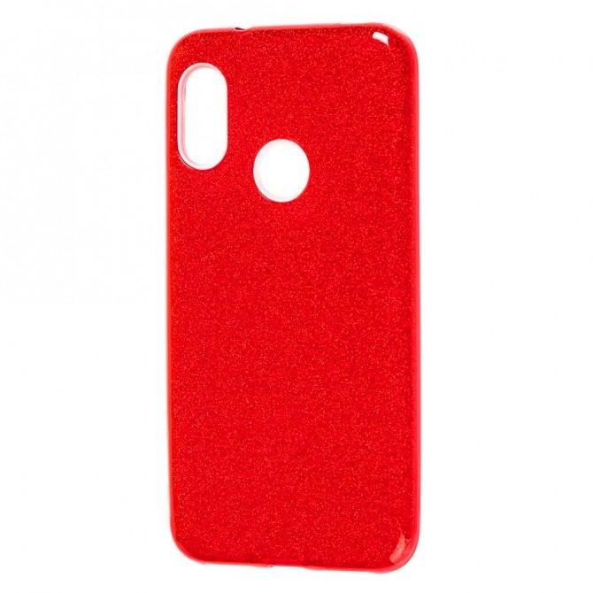 Чехол Silicone 3in1 Блёстки для Xiaomi Redmi 6 Pro/Mi A2 Lite Red-1