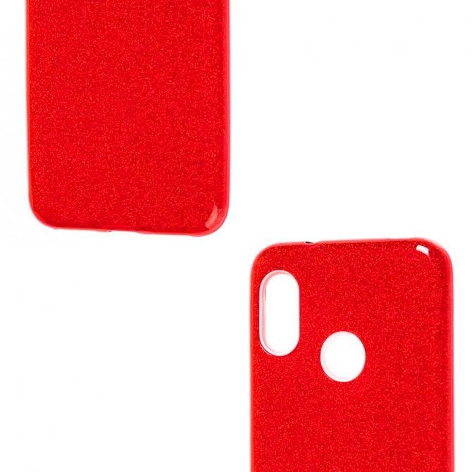 Чехол Silicone 3in1 Блёстки для Xiaomi Redmi 6 Pro/Mi A2 Lite Red-3