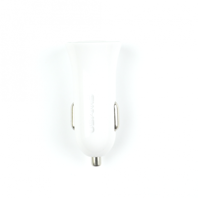 Автомобильное зарядное устройство Usams A-TU 2in1 Lightning + Micro 2.1A White (CCUSB02)