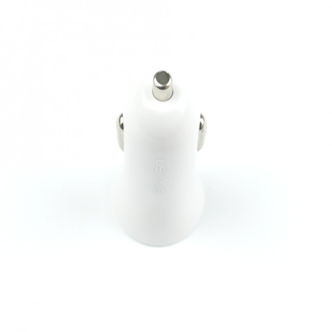 Автомобильное зарядное устройство Usams A-TU 2in1 Lightning + Micro 2.1A White (CCUSB02)-1
