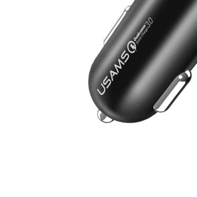 Автомобильное зарядное устройство Usams US-CC028 QC3.0 2.4A Dual USB Чёрный (24C28C01)-1