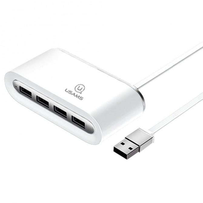 Хаб USB Usams US-SJ238 4 Ports Білий (SJ238FX01)
