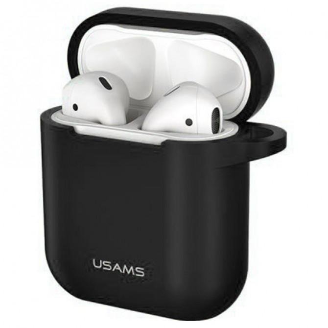 Чохол Usams US-BH423 Silicone Protective Cover для Airpods Чорний (BH423AP01)-1