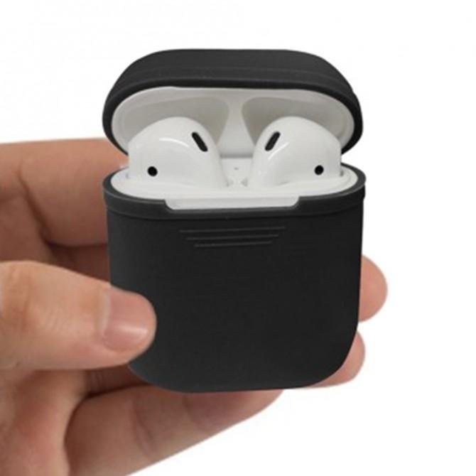 Чохол Usams US-BH423 Silicone Protective Cover для Airpods Чорний (BH423AP01)-2