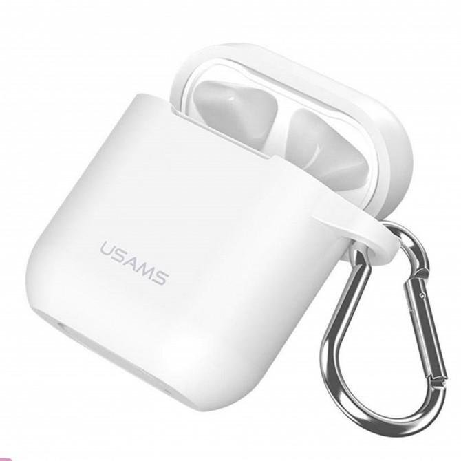 Чехол Usams US-BH423 Silicone Protective Cover для Airpods White (BH423AP02)