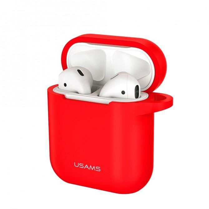 Чехол Usams US-BH423 Silicone Protective Cover для Airpods Red (BH423AP04)
