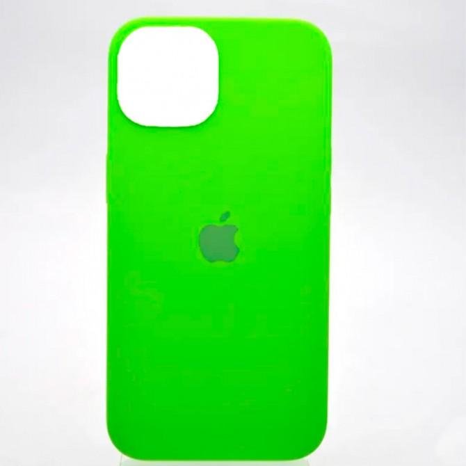 Силиконовый чехол для iPhone 13 Ярко Зеленый FULL