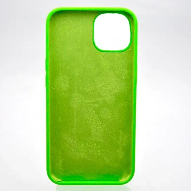 Силиконовый чехол для iPhone 13 Ярко Зеленый FULL-1