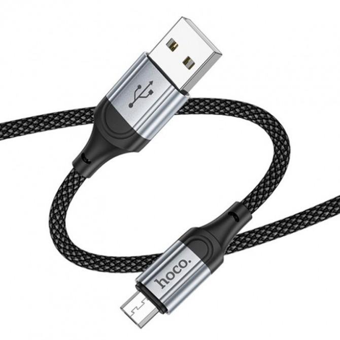 USB Кабель Hoco X102 Fresh MicroUSB Black 1m